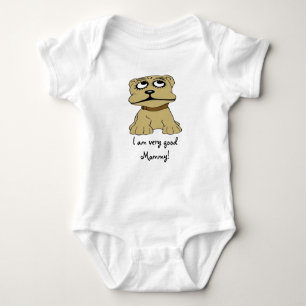 Hund Cartoon Säugling Ich bin sehr gut Mommy T-Shi Baby Strampler