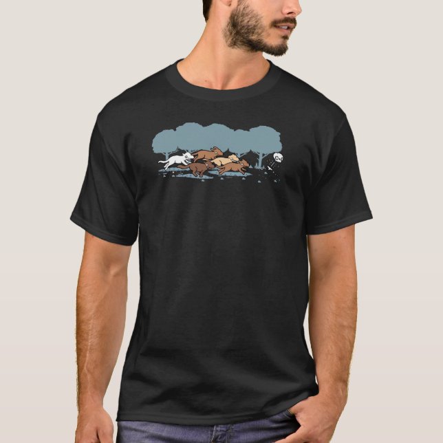 Hund Chase T-Shirt (Vorderseite)