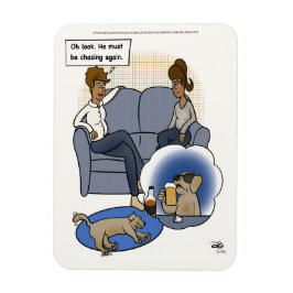 Hund Chasing Dream Magnet