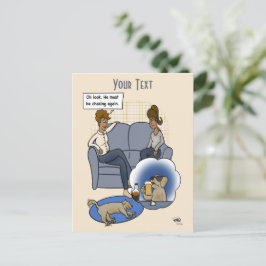 Hund Chasing Dream Postkarte