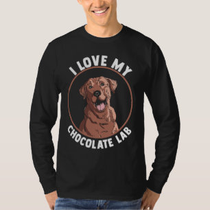 Hund Choco Labrador Mama Vater I Liebe My Chocolat T-Shirt
