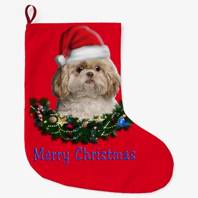 Hund Chritsmas Strumpfs Großer Weihnachtsstrumpf (Vorderseite)