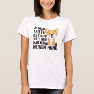Hund Corgi mag keine Leute, Niedliche Hunde T-Shirt