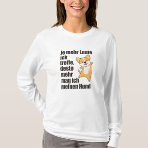 Hund Corgi mag keine Leute, Niedliche Hunde T-Shirt