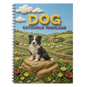 Hund Cotswold Farmland Modern KlayKoo Notizblock