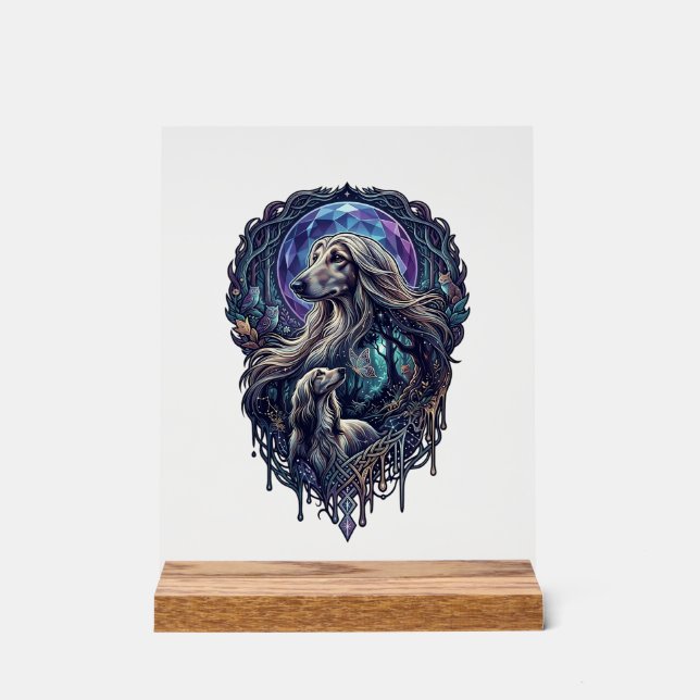 Hund Crystal Moon Enchanted Forest_1 Acrylschild (Vorderseite)