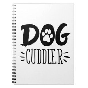 Hund Cuddler Hund Happy Cuddler Gezeichnet Paw Notizblock
