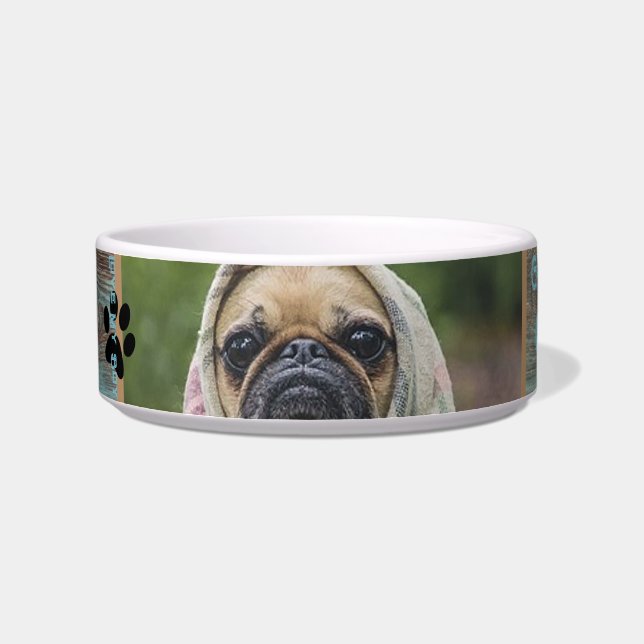 Hund Custom Foto Wood Napf (Links)