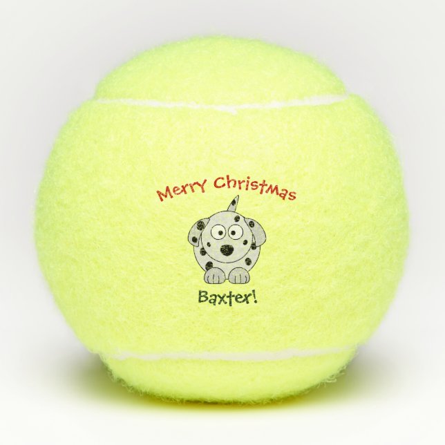 Hund Dalmatiner Haustier Spielzeug Niedlich Weihna Tennisbälle (Vorderseite)