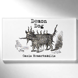 Hund-Dämon Vintage Lustig Süß Namenschild