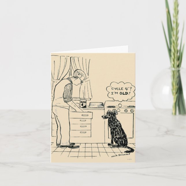 Hund, der älter wird karte (Vorderseite)