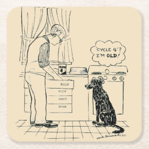 Hund, der älter wird rechteckiger pappuntersetzer