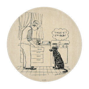 Hund, der älter wird schneidebrett