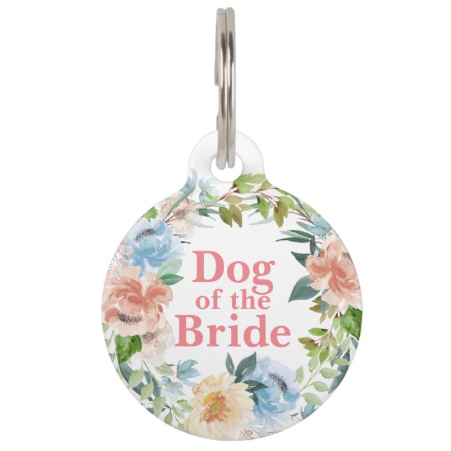 Hund der Braut| Hund bei Hochzeit Haustiermarke (Vorderseite)