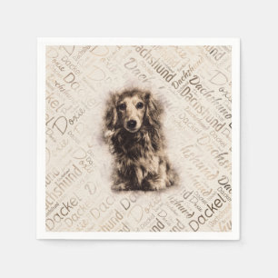 Hund der Dackel Serviette