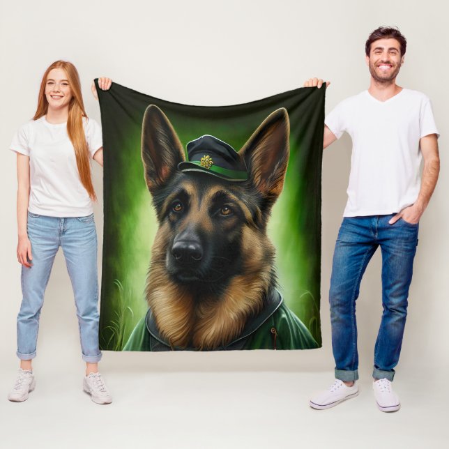 Hund der Deutschen Schäferhunde in St. Patrick's D Fleecedecke (Beispiel)