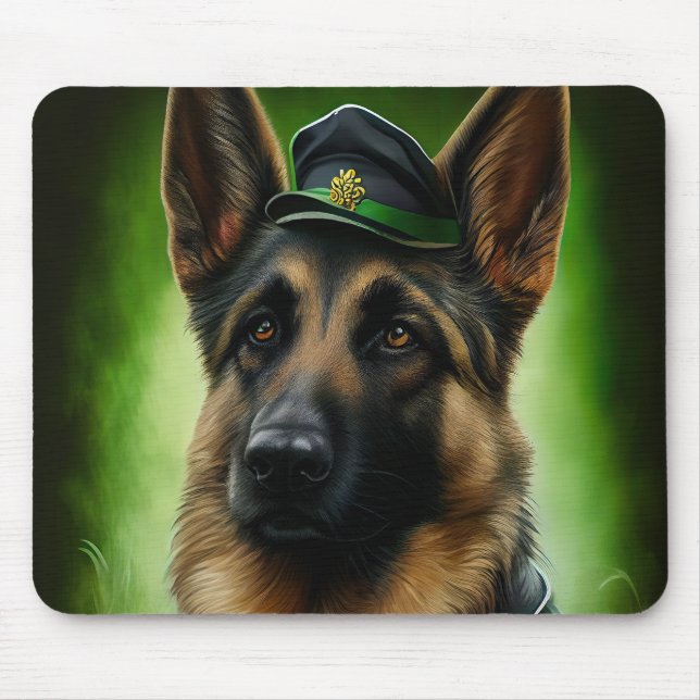 Hund der Deutschen Schäferhunde in St. Patrick's D Mousepad (Vorne)