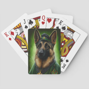 Hund der Deutschen Schäferhunde in St. Patrick's D Spielkarten