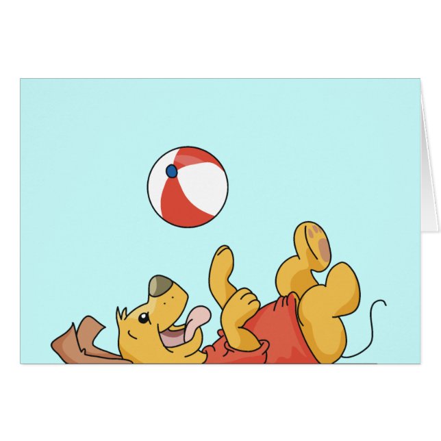 Hund, der mit Ball-T-Shirts und Geschenken spielt (Vorderseite (Horizontal))