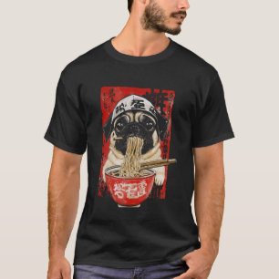 Hund, der Ramen Pug isst T-Shirt