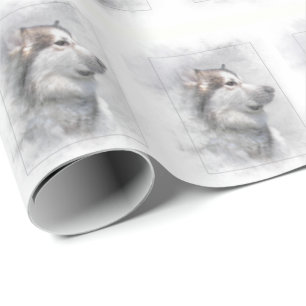 Hund des alaskischen Malamute Geschenkpapier