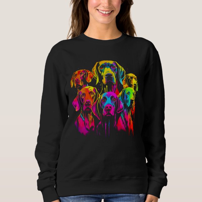Hund Deutscher Kurzhaariger Vorstehhund Familie 1 Sweatshirt (Vorderseite)