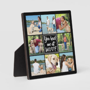 Hund, DU HAST MICH BEI WOOF Foto Collage Fotoplatte