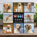 Hund du hattest mich WOOF Custom 8 Foto Collage Re Fotoplatte<br><div class="desc">Die Einführung unserer Foto-Plakette "You Had Me at WOOF", die perfekte Ergänzung zu den Zuhause von Hundeliebhabern. Diese Hundeplakette besticht durch ein modernes Retro- und niedliches Design, mit Platz für bis zu 8 Bilder Ihres geliebten Haustiers. Es ist eine großartige Möglichkeit, Ihren wütenden Freund zu präsentieren und die besondere Bindung...</div>