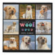 Hund du hattest mich WOOF Custom 8 Foto Collage Re Künstlicher Leinwanddruck (Vorderseite)