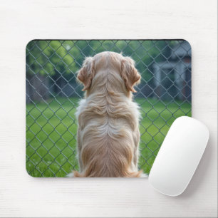 Hund durch eine Kettenverknüpfung schauen Mousepad