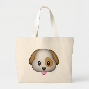 Hund - Emoji Jumbo Stoffbeutel