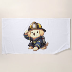 Hund Firefighter Classic T-Shirt Strandtuch