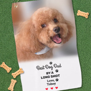 Hund Foto Bester Vater Name Golfer Spaß Hund mehr  Golfhandtuch