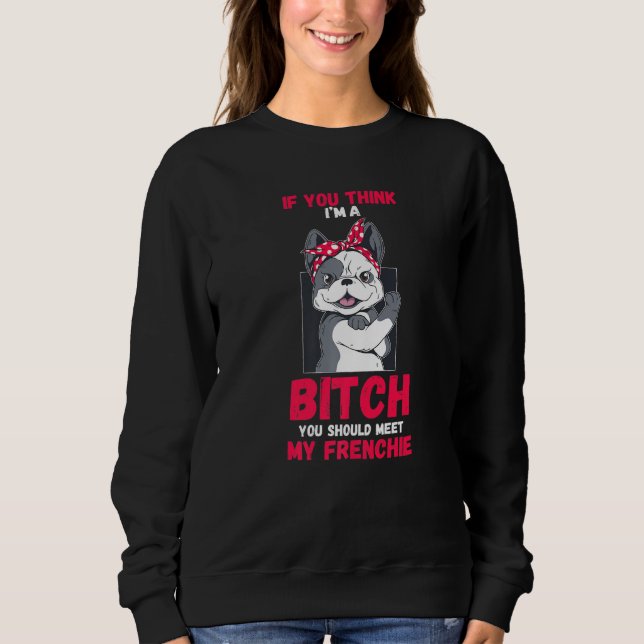 Hund French Bulldog Sweatshirt (Vorderseite)