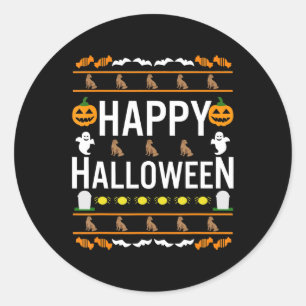 Hund Frohe Halloween Schokolade Labrador Runder Aufkleber