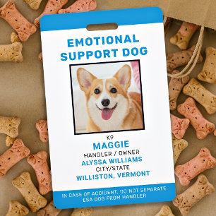 Hund für emotionale Unterstützung Personalisiertes Ausweis