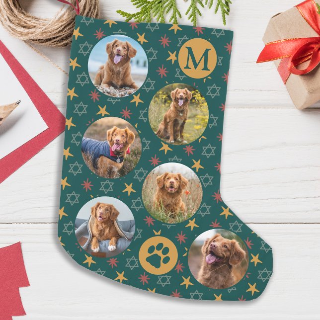 Hund für Heimtiere benutzerdefiniertes Retro-Muste Kleiner Weihnachtsstrumpf (Von Creator hochgeladen)