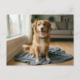 Hund für immer zu Hause Ankündigung Postkarte