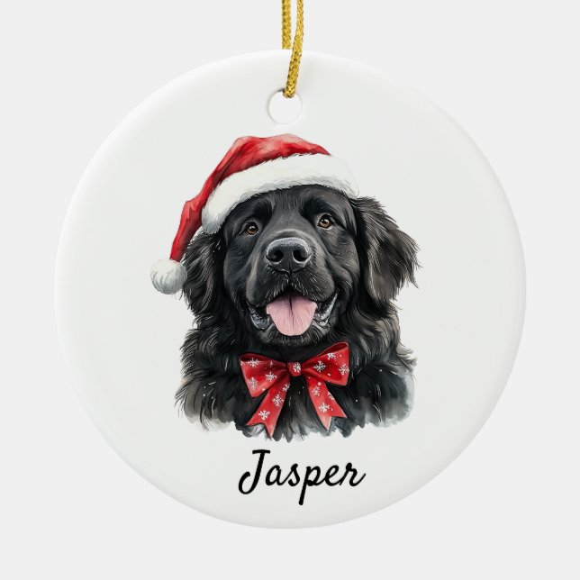 Hund für Neufundland Keramik Ornament (Vorne)