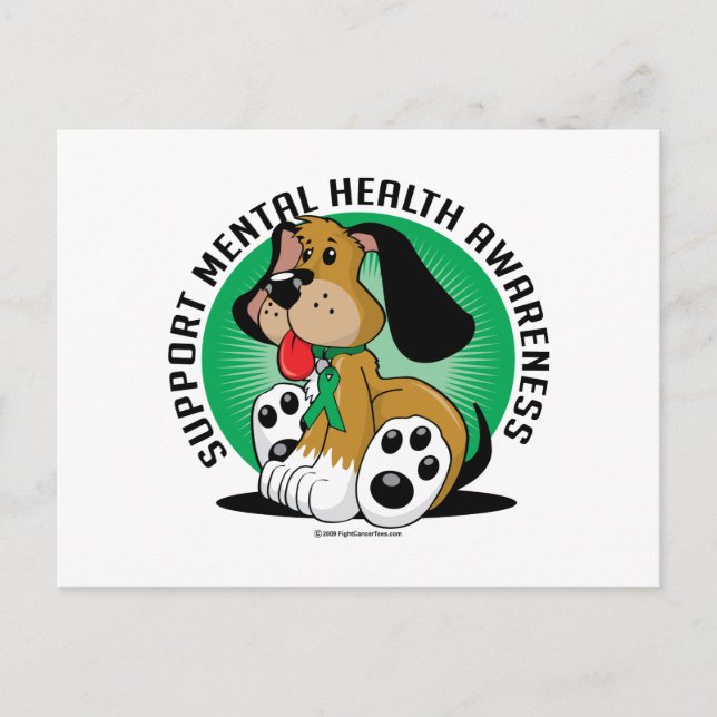 Hund für psychische Gesundheit Postkarte (Vorderseite)