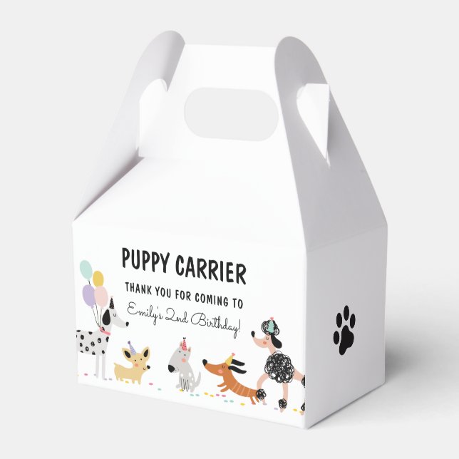 Hund Geburtstag Welpe Pawty Tiere Welpenhalter Geschenkschachtel (Vorderseite)