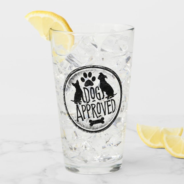 Hund genehmigt glas (Vorderseite Ice)