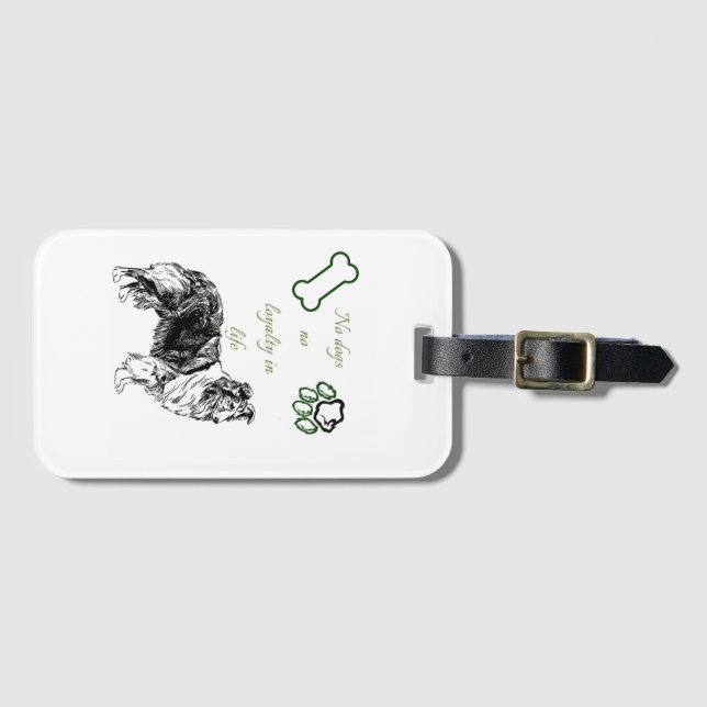 Hund Gepäckanhänger (Vorderseite (Horizontal))