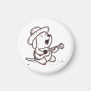 Hund, Gitarrist, Musiker Magnet