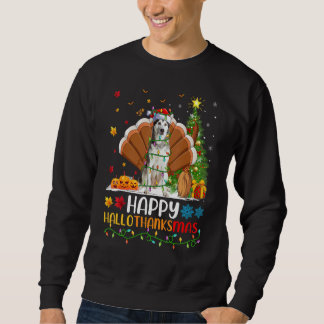 Hund Glücklicher Alaskan Malamute Hund Hellothan Sweatshirt