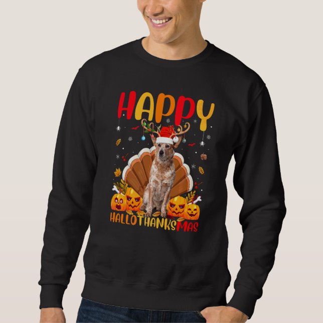 Hund  Glücklicher Blauer Heeler Hund Hellothanksma Sweatshirt (Vorderseite)