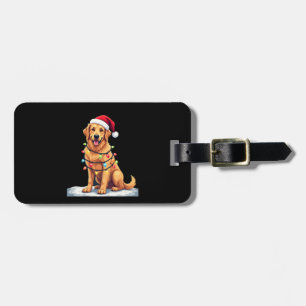 Hund Golden Retriever Weihnachtsmann Christmas Xma Gepäckanhänger