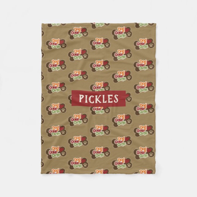 Hund Gone Niedlich Hund Fleece Blanket (Vorderseite)