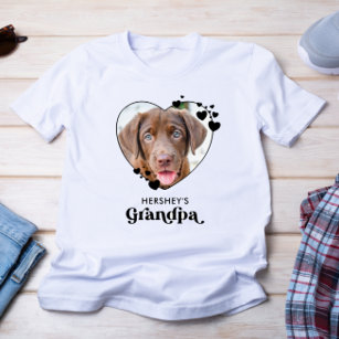 Hund GRANDPA Personalisiert Heart Hund Lover Heimt T-Shirt