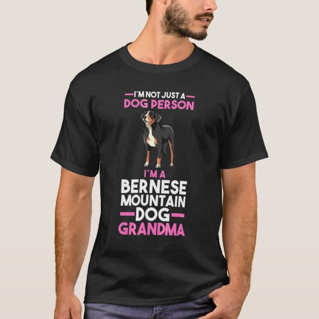 Hund Großmutter Bernese Mountain Oma T-Shirt (Vorderseite)